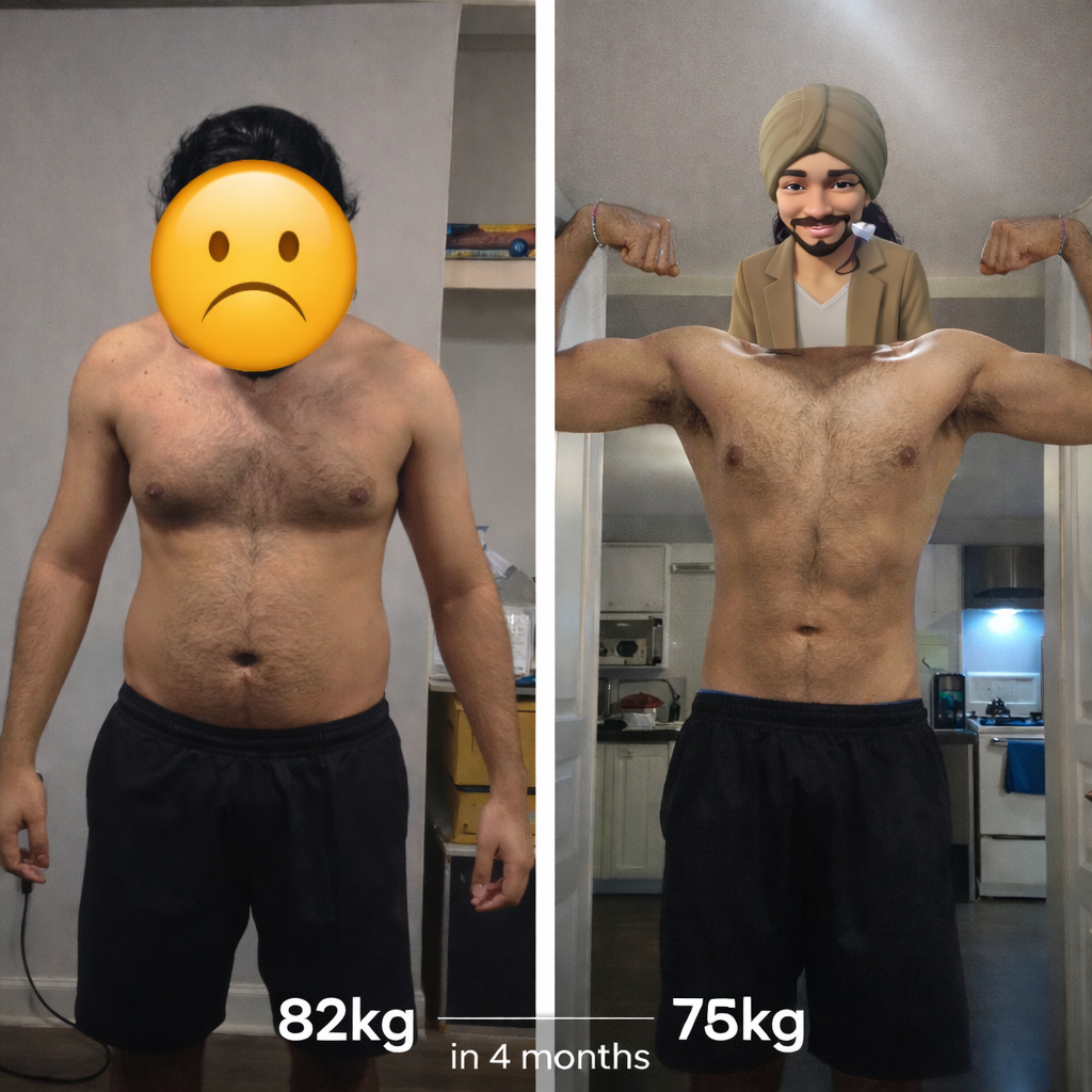 82 kg to 75 kg